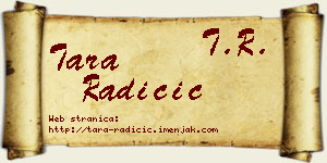 Tara Radičić vizit kartica